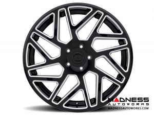 Jeep Custom Wheels (1) - Black Rhino - 22 x 9.5 - Cyclone - Gloss Black w/ Milled Spokes	